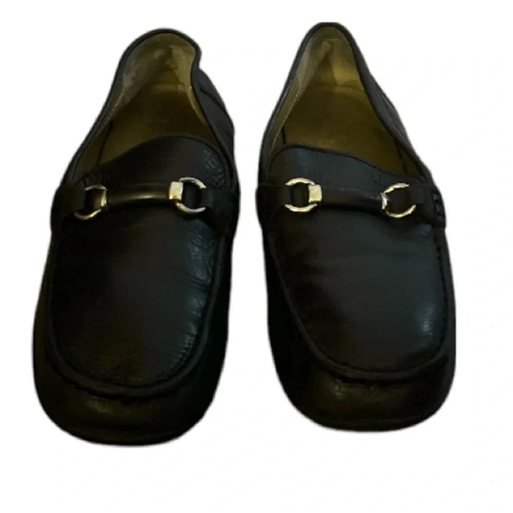 Authentic Geox boys leather slip on loafers sz 4